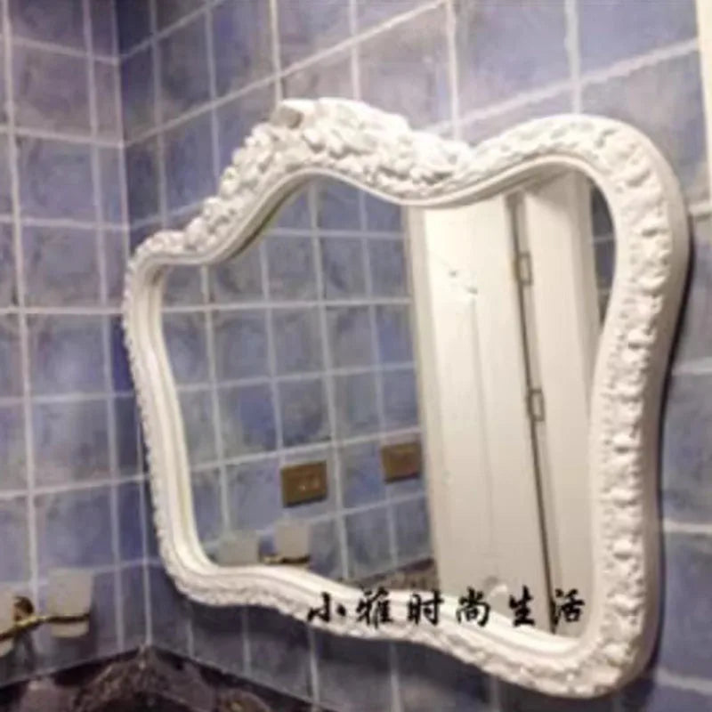 Bathroom Vanity Mirror Wall Unique European Creative Aesthetic Save Space Mirror Modern Simple Espejo Pared House Decoration