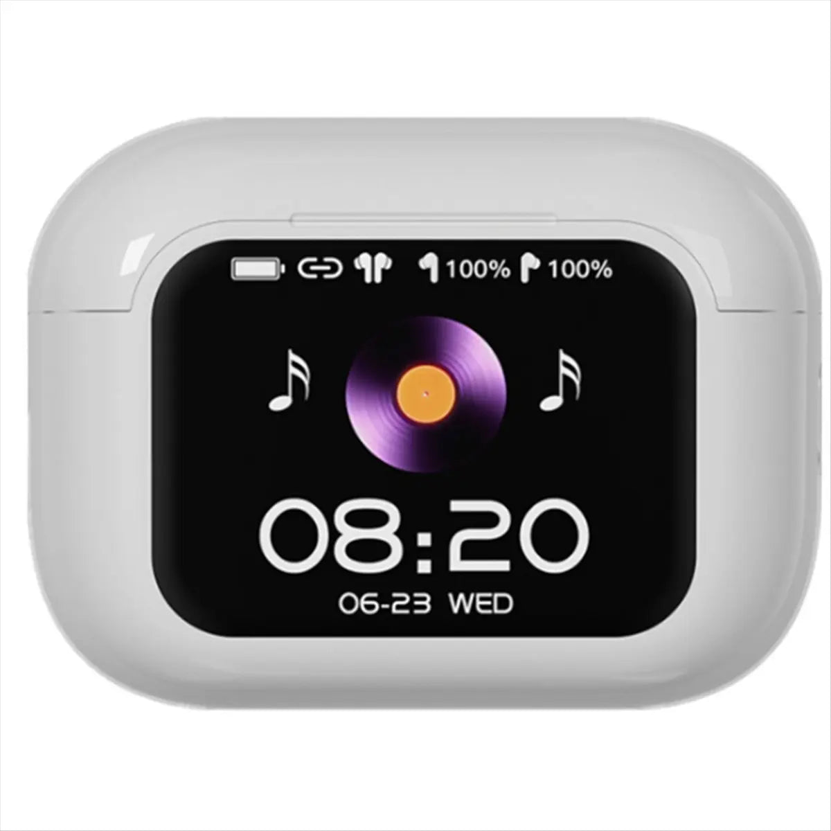 #94Y Bluetooth Headset,Full Color Touch Screen Bluetooth Headset ANC Active Noise Reduction (White)