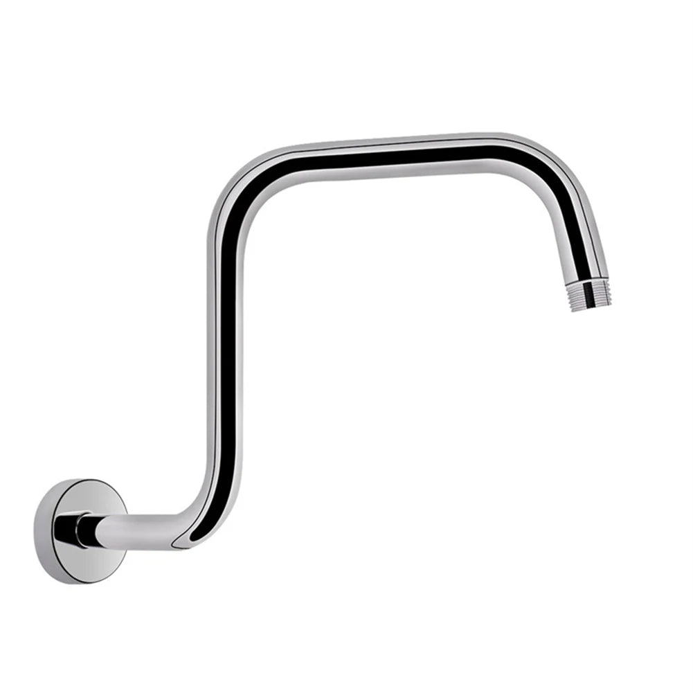 13 Inch Wall Mounted Shower Arms Stainless Steel Shower Head Extension Silver Black Bathroom Hardware Shower Head Bar