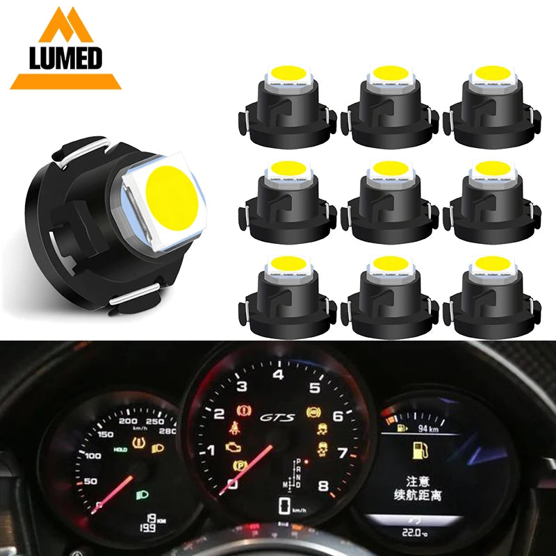 10pcs T3 T4.2 T4.7 T5 LED Car light Bulb Luces LED Para 1 LEDs 2835 5050 SMD Auto Interior Side light