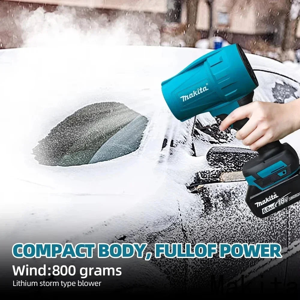 Makita 30000RPM Violent Blower Turbo Jet Fan Electric Air Duster Wind Speed Turbo 18VBattery Rechargeable With Light Car Cleanin