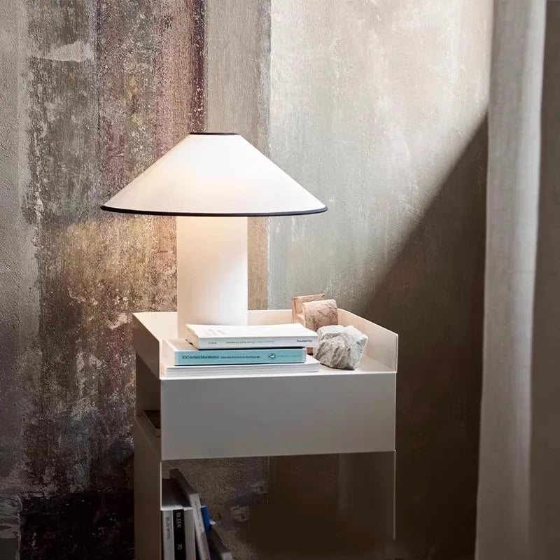 Colette Table Lamp Japanese Wabi-sabi Fabric Art Decorative white mushroom lamp Living Room Study Bedroom Bedside light