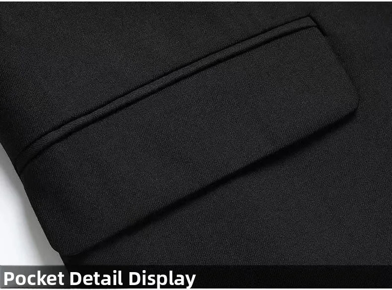 Black Casual Business Tailored Men's Jacket Youth Large Size Single Piece Wedding Groomsmen Suit Standard Fit Professional Style