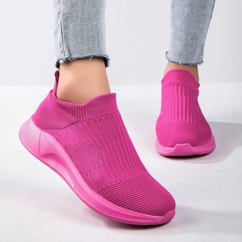White Mesh Shoes Woman Summer Breathable Flat Sneakers Sports Tennis Shoes for Women Casual  Lightweight Running Shoes Ladies