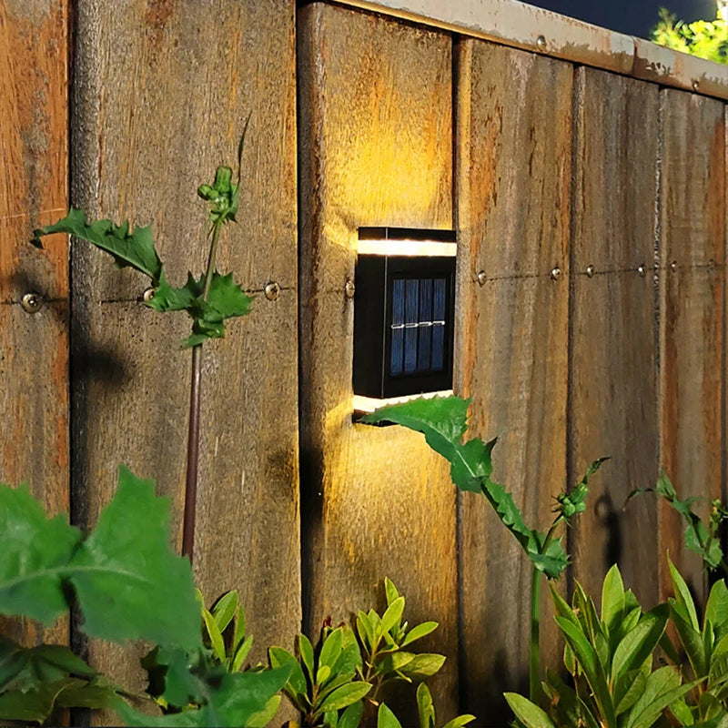 6LED Outdoor Solar Wall Lamp, Waterproof Wall Washing Lights, Up And Down Lighting, For Terrace, Garden, Fence, Villa Exterior W
