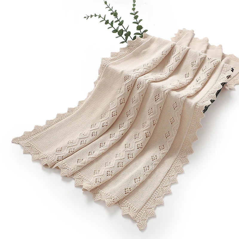 Newborn Baby Blanket Cotton Multi-use Knitted Infant Babies Boys Girls Sleeping Quilts Covers for Stroller 90*70cm Receiving Mat