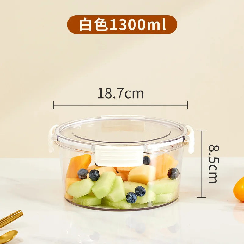 Portable Lunch Box for Kids School Microwave Transparent Bento Box with Compartments Salad Fruit Food Sealed Jar Container Box