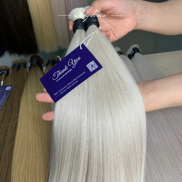 2025 Double Drawn Wholesale Premium 100% Virgin Human Bulk Hair With Fast Shipping Vietnamese Customized Factory Supplier Wig