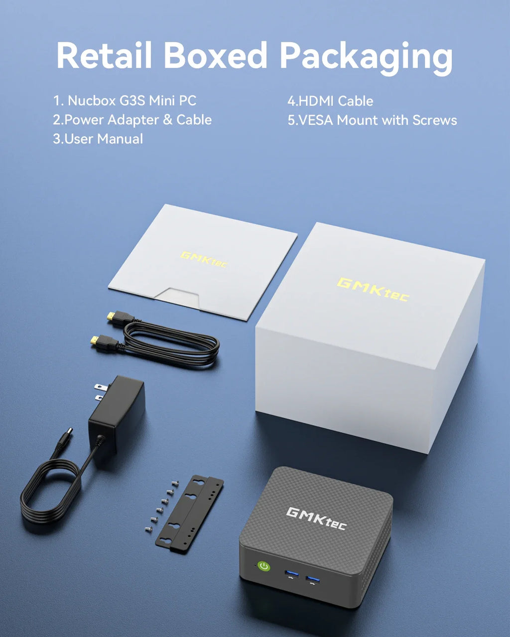 GMKtec NUCBOX G3S Mini PC Intel Alder Lake N95 Win11 Pro Mini PC 8GB DDR4 128/256GB PCIe M.2 SSD WiFi 5 BT5.0 Desktop Computer