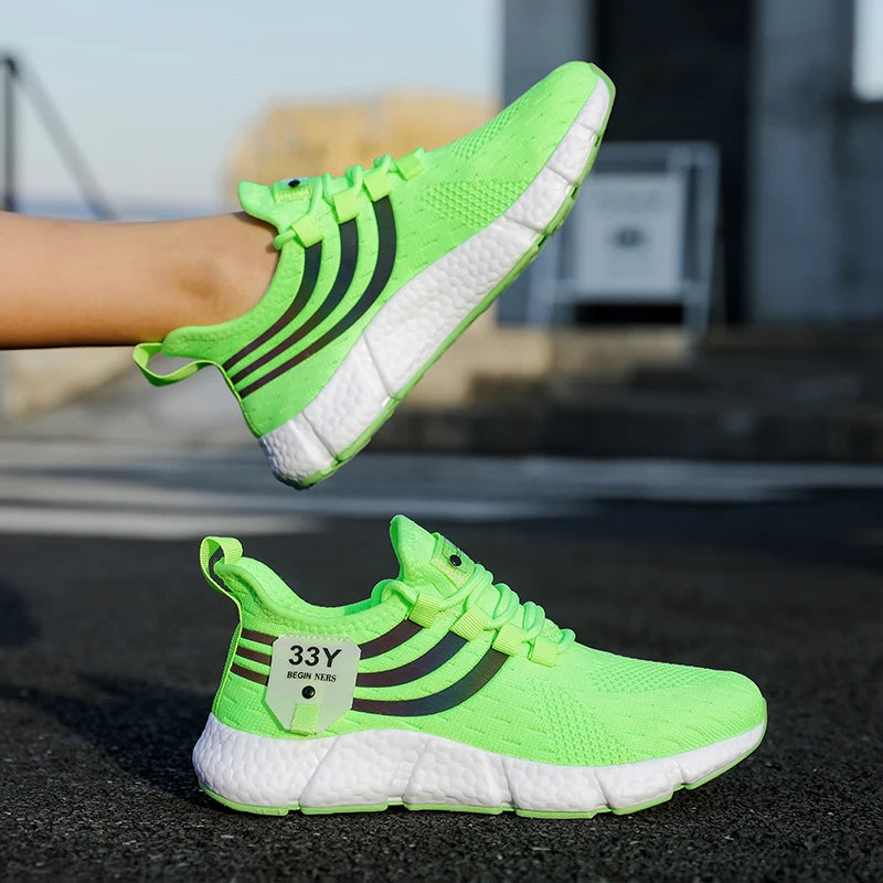 Men Casual Sport Shoes Breathable Lightweight Sneakers Outdoor Mesh Black Running Shoes Athletic Jogging Tenis Walking Shoes