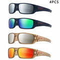 4PCS Sun Glasses – Unisex Square Frames with UV400 Lens, Perfect for Driving, Golf, Fishing All-Weather Outdoor Activities