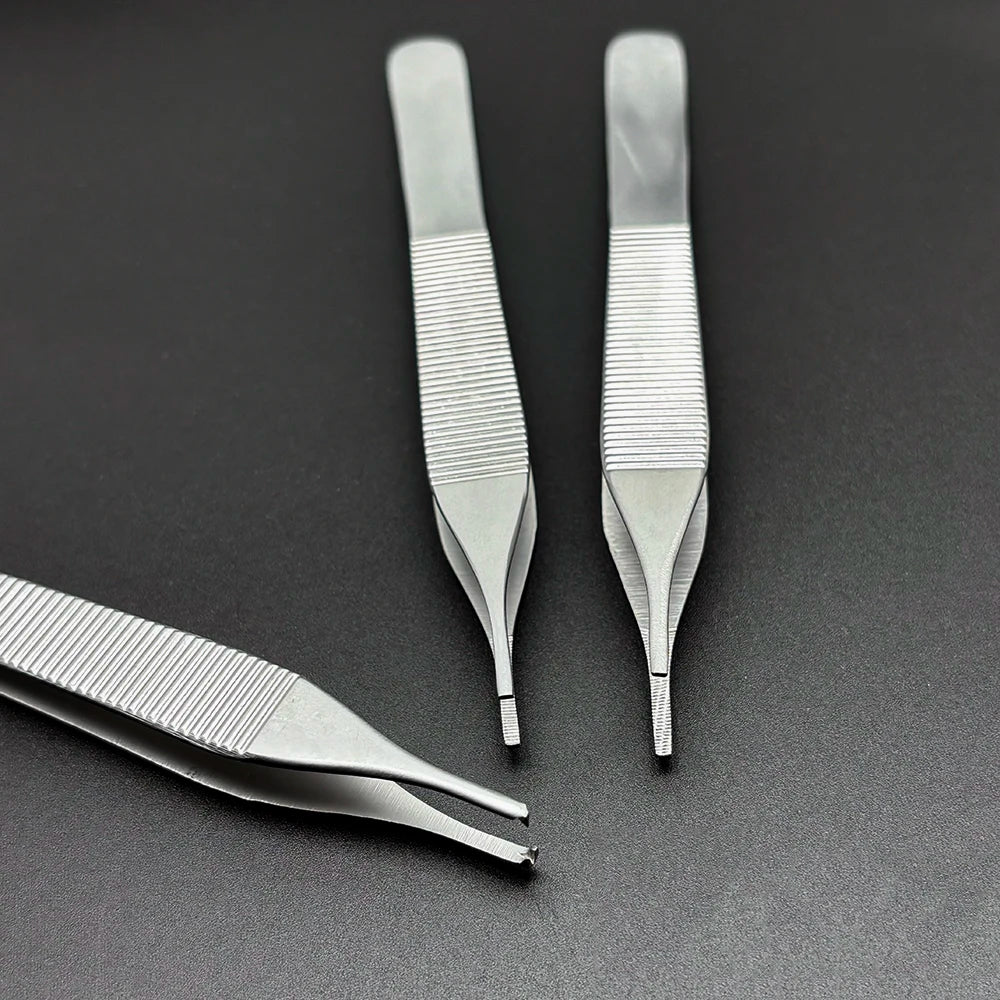 12.5cm Stainless Steel Dental Dressing Forceps Tissue Tweezer Extraction Hemostat Tool for Dentist Professional Dental tools