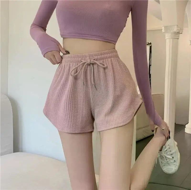 Women Gym Fitness Running Shorts Women's Summer Thin Style Loose Casual Large Size Wide Leg High Waist A-word Sports Hot Pants
