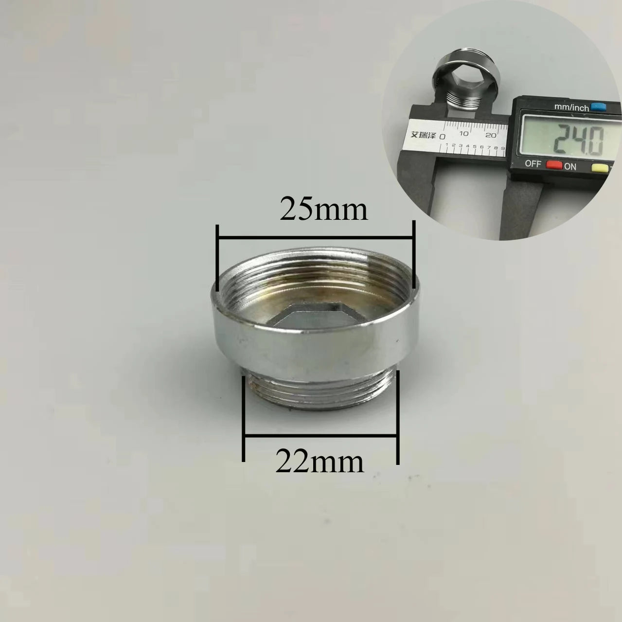 19 21 23 25 27mm female to male 22 adapter not standard thread