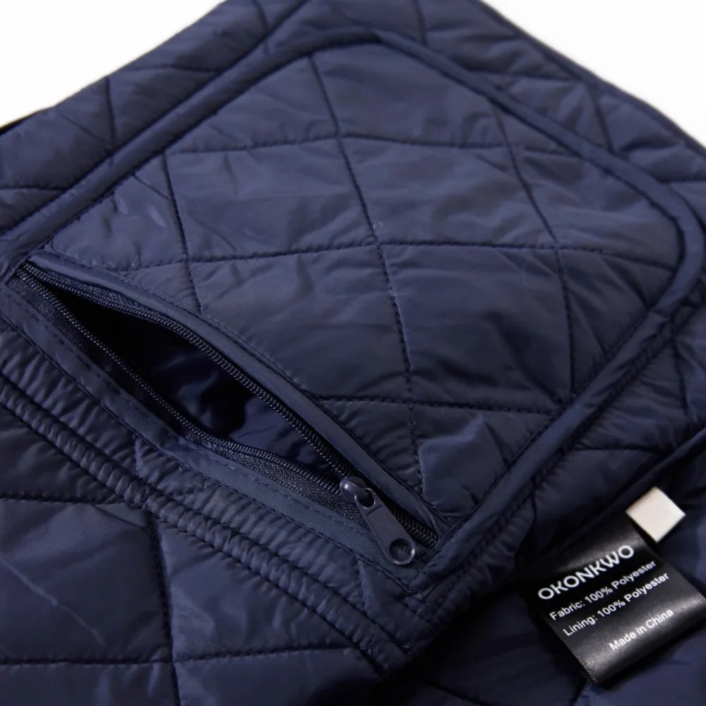 New corduroy thick plus cotton quilted vest for men for autumn and winter