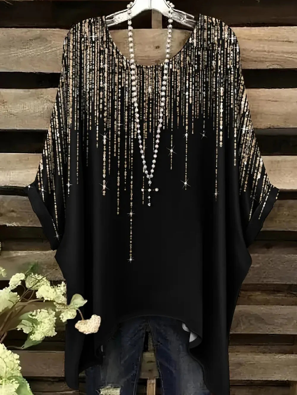Women's T-Shirts Summer Gradient Sequin Graphics Tops O-Neck Female Vintage Clothing Floral Print Tees Loose Oversized T Shirts