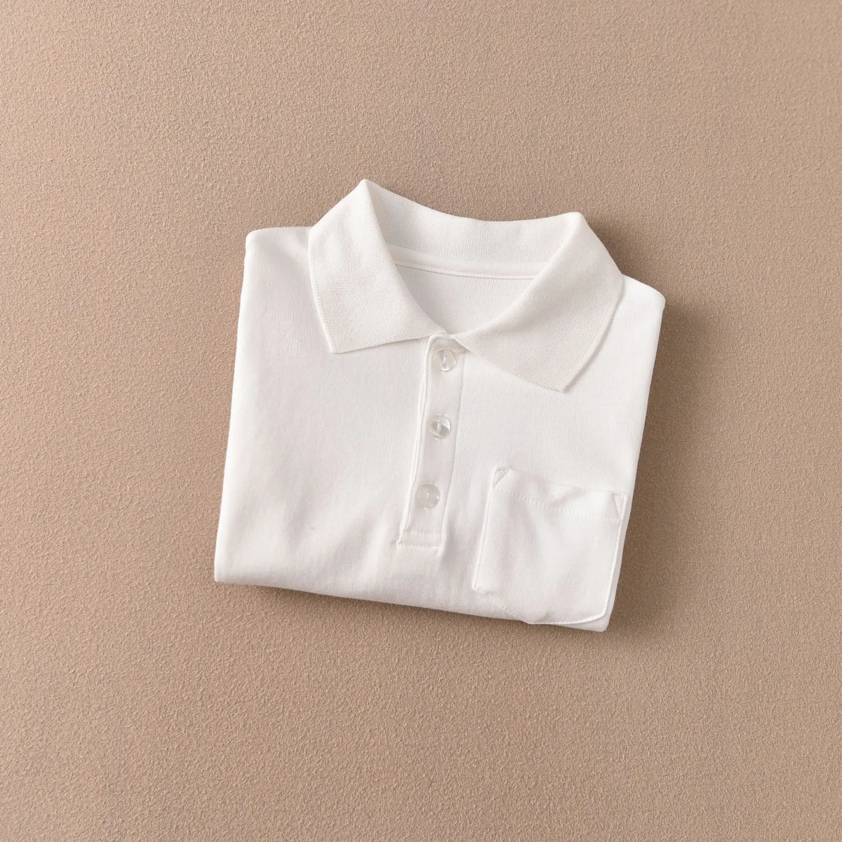 Girls White Cotton Polo Shirt Loose Breathable Children's T-shirt School Clothing POLO Size 100-170