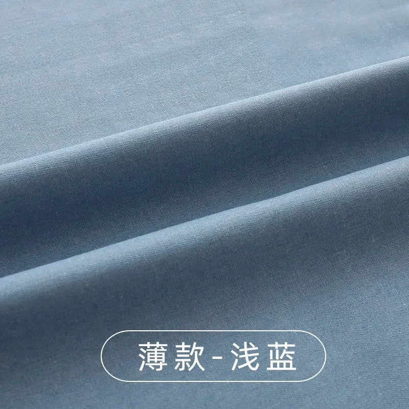 Washed Denim Fabric By The Meter for Sewing Jeans Shirts Clothing Polyester Cotton Diy Thin Thickend Micro Stretch Plain Summer