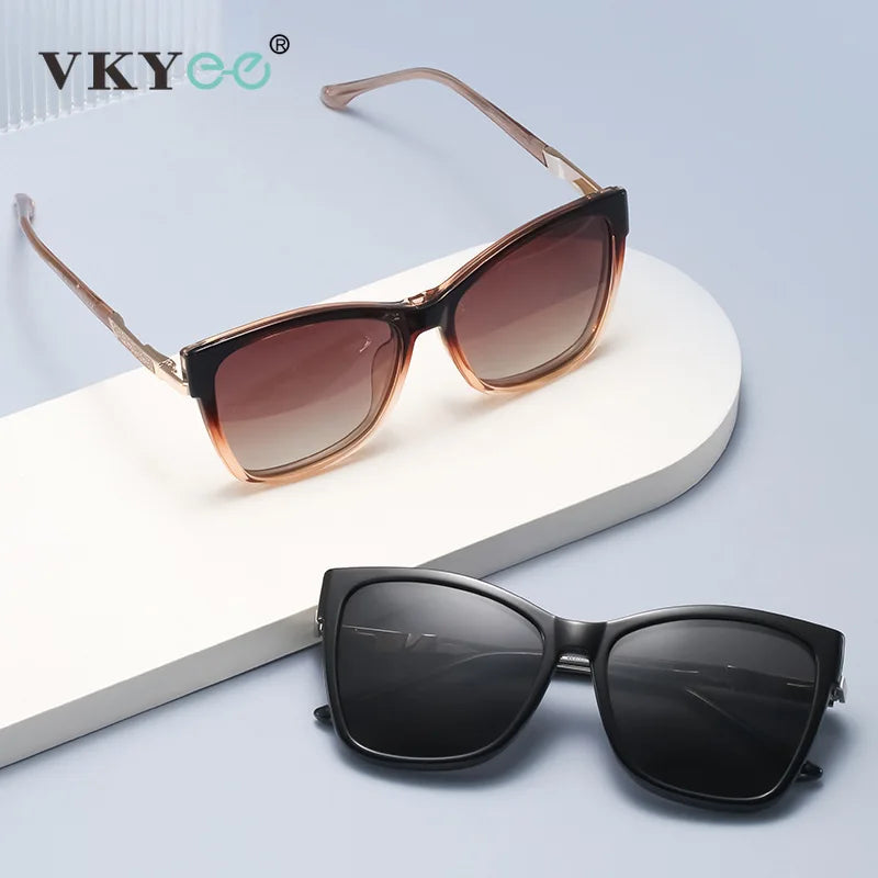 VICKY Fashion New Design TR90 Polarized Magnetic Clip-on Sunglasses Men and Women Polarized Sunglasses Optical Myopia Glasses