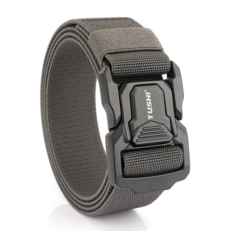 VATLTY 2023 Elastic Belt for Men Aluminum Alloy Quick Release Buckle Unisex Hiking Belt Military Tactical Belt Stretch Girdle