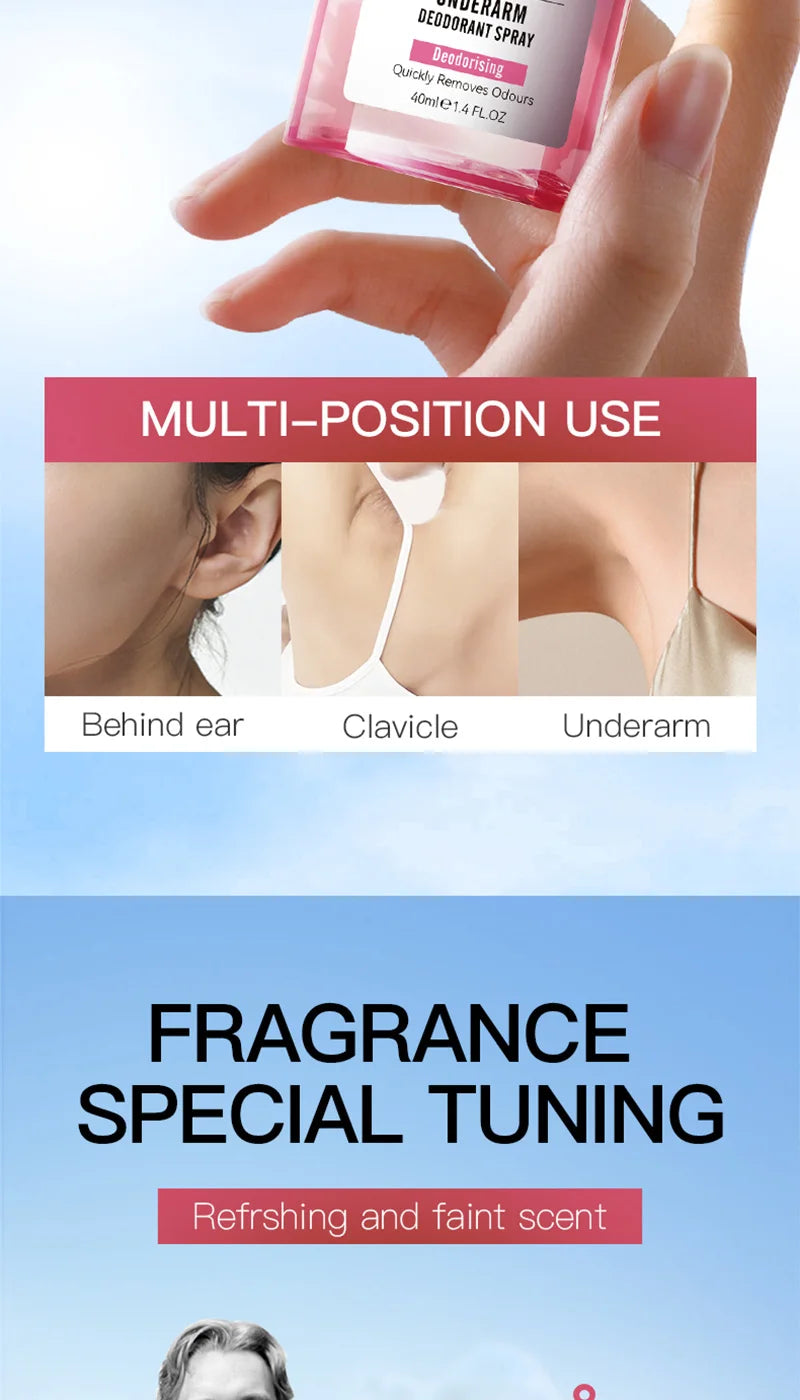 SADOER Cherry Blossom Fragrance Spray Long Lasting Light Scent Alcohol-Free Refreshing Portable Fragrance for Women Daily Office