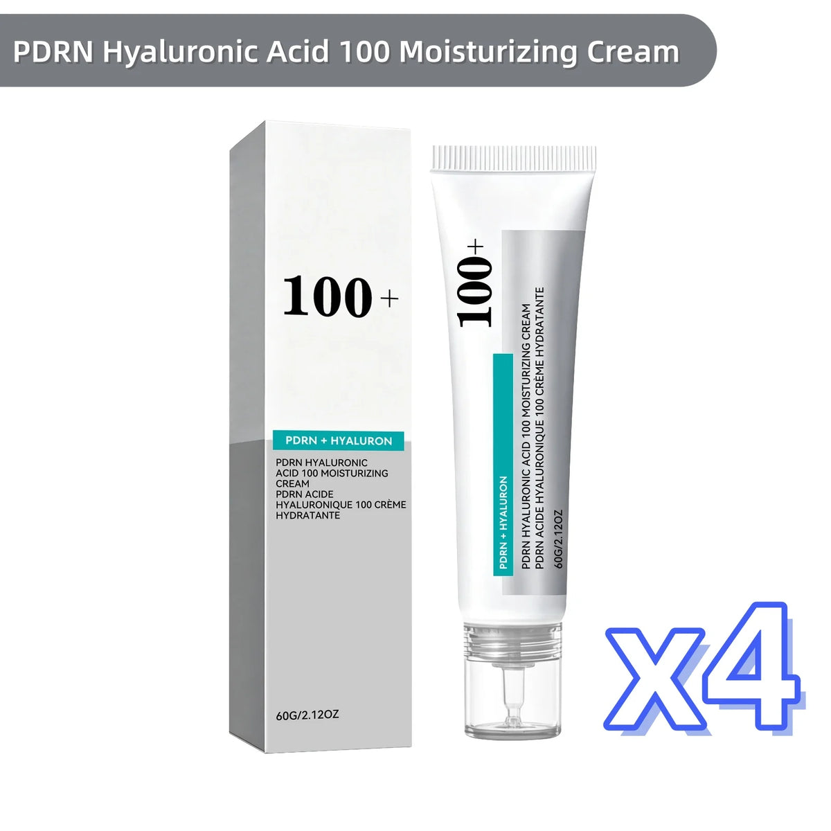 PDRN Hyaluronic Acid 100 Moisturizing Cream,Face Moisturizer With Sodium DNA,Activate Facial Collagen Enhance Skin Elasticity