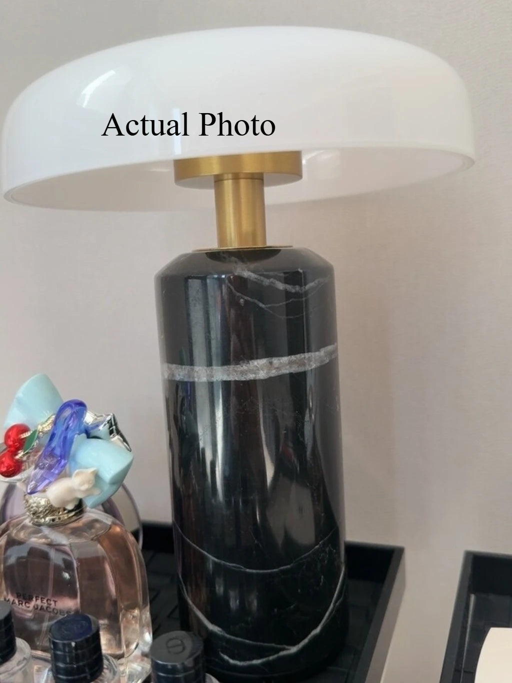 Table Lamps Luxury Glass 110V/220V Marble USB Lighting Rechargable Space Mood Light Table Light Bedroom Living Room Decoration