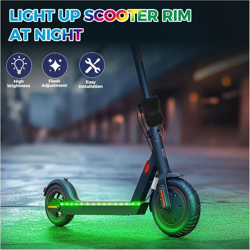 Creative Battery Powered Scooter LED Lights Dream Color DIY Bicycle Ambient Light Multi-Color Underglow Lights Night Riding