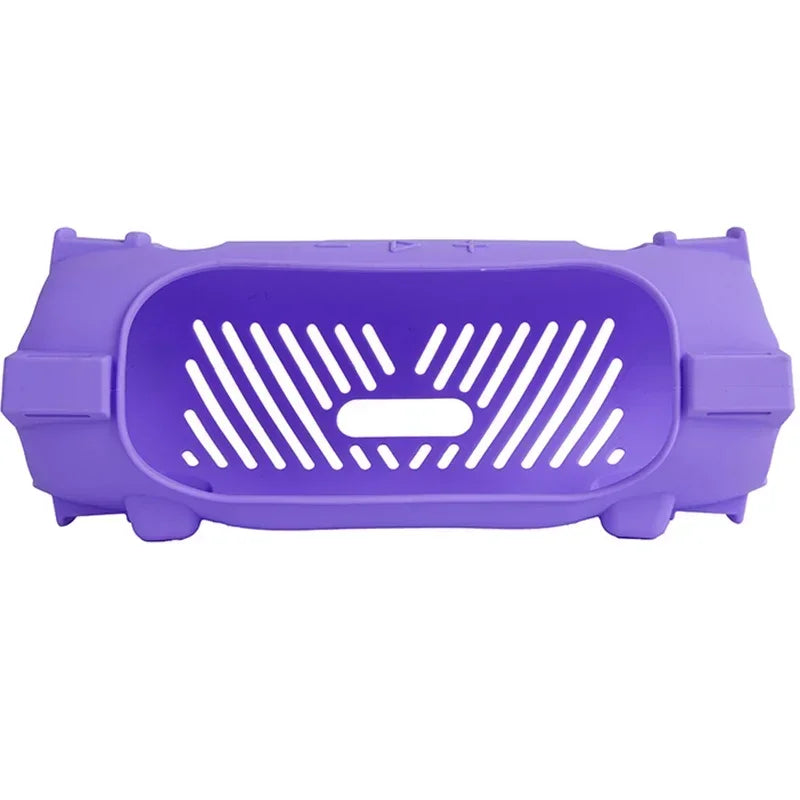 Newest Soft Silicone Case Cover Skin With Strap Carabiner for JBL Charge 6 Portable Waterproof Wireless Bluetooth Speaker