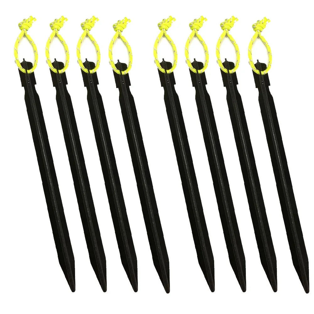 Tent Pegs 18cm Aluminum Tent Stake with Rope Outdoor Tent Nail Peg Tent Accessories Equipment