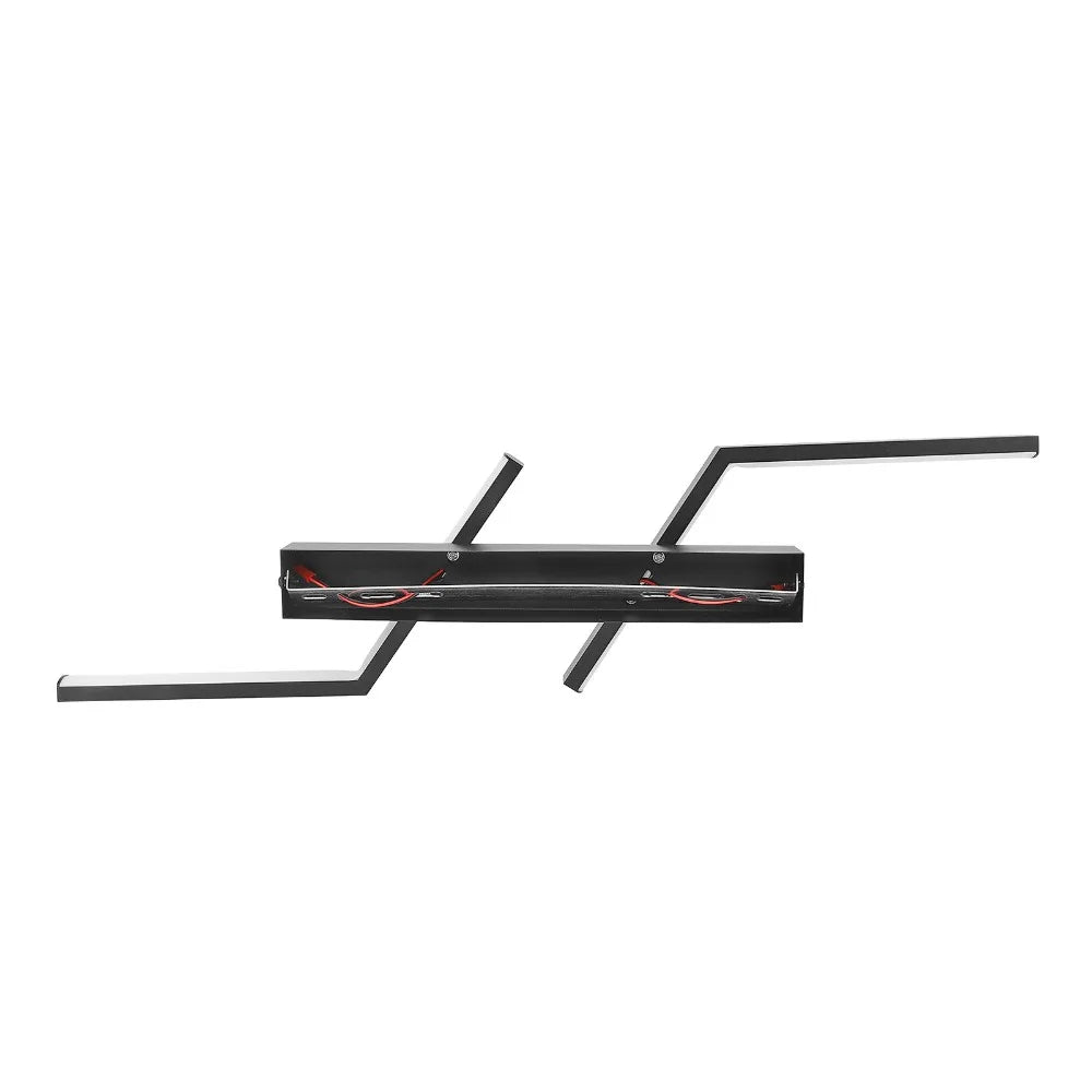 AC 85-265V LED Wall Lights 3 Color Temperature CRI 80 Wall Sconce Fixtures Black Line Design Metal Iron Art Wall Light Fixtures