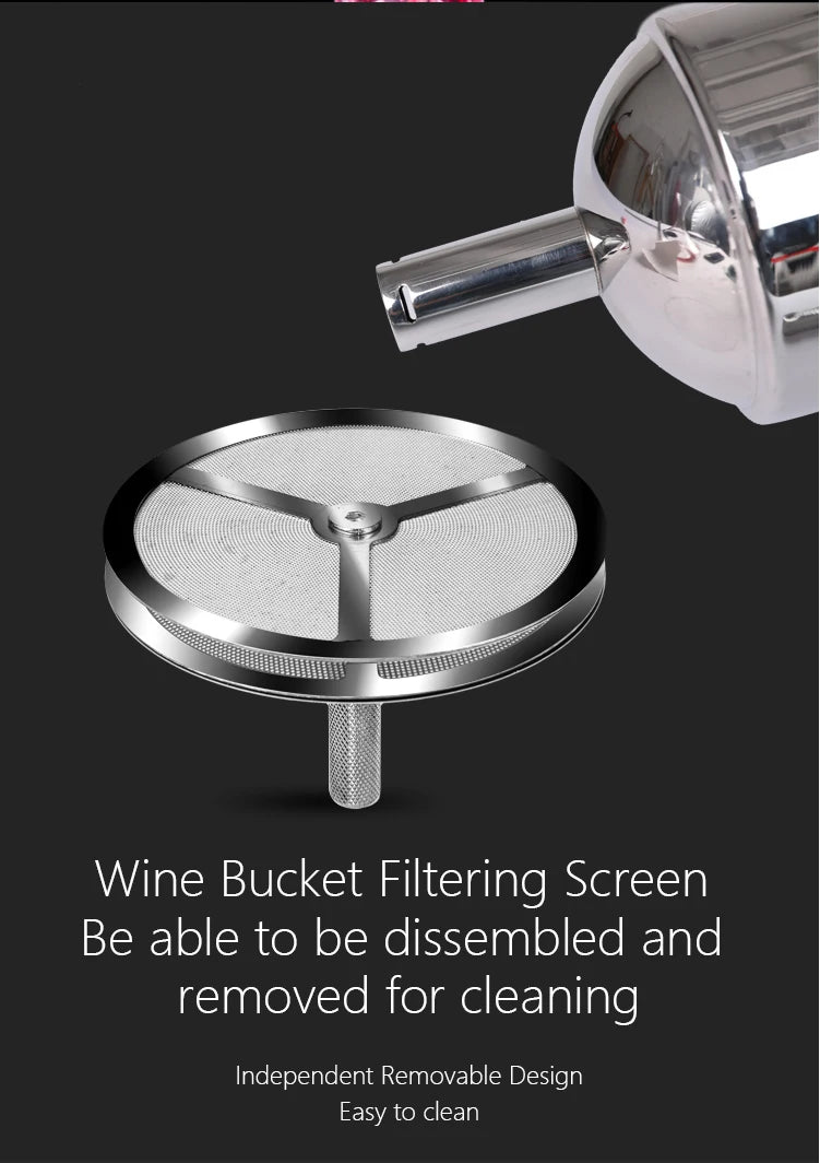 Stainless Steel Wine Aerator Shower Funnel with Sediment Strainer