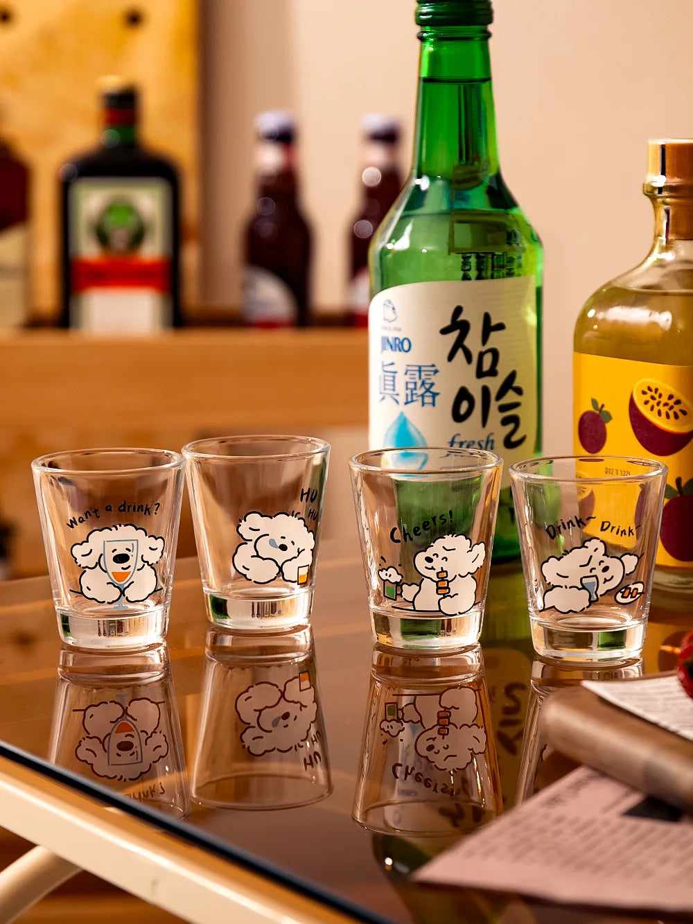 50ml Liquor Cup Shot Glass Drinking Glasses Glass Cups Household Soju Cups Cann