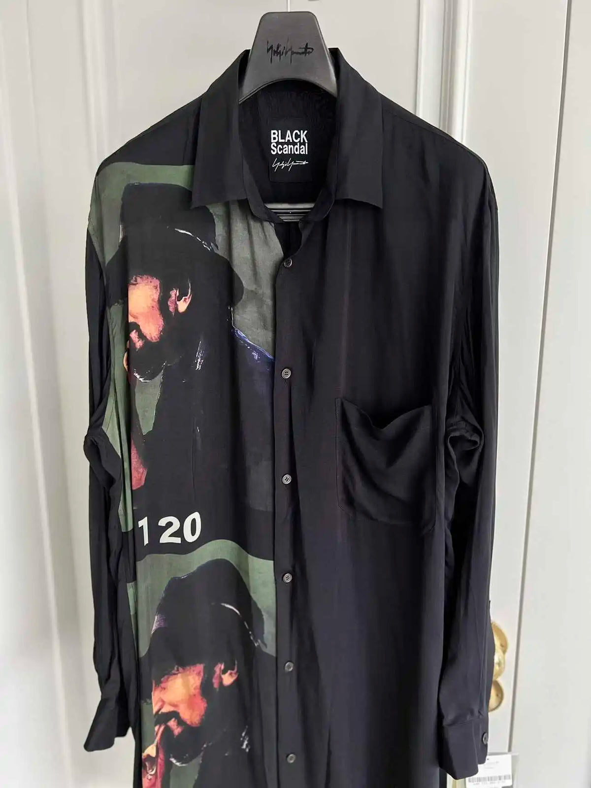 TOP-YAMAMOTO Original Design: Sleepless Tonight Silk Print Shirt - Leopard Print long-sleeved Shirt
