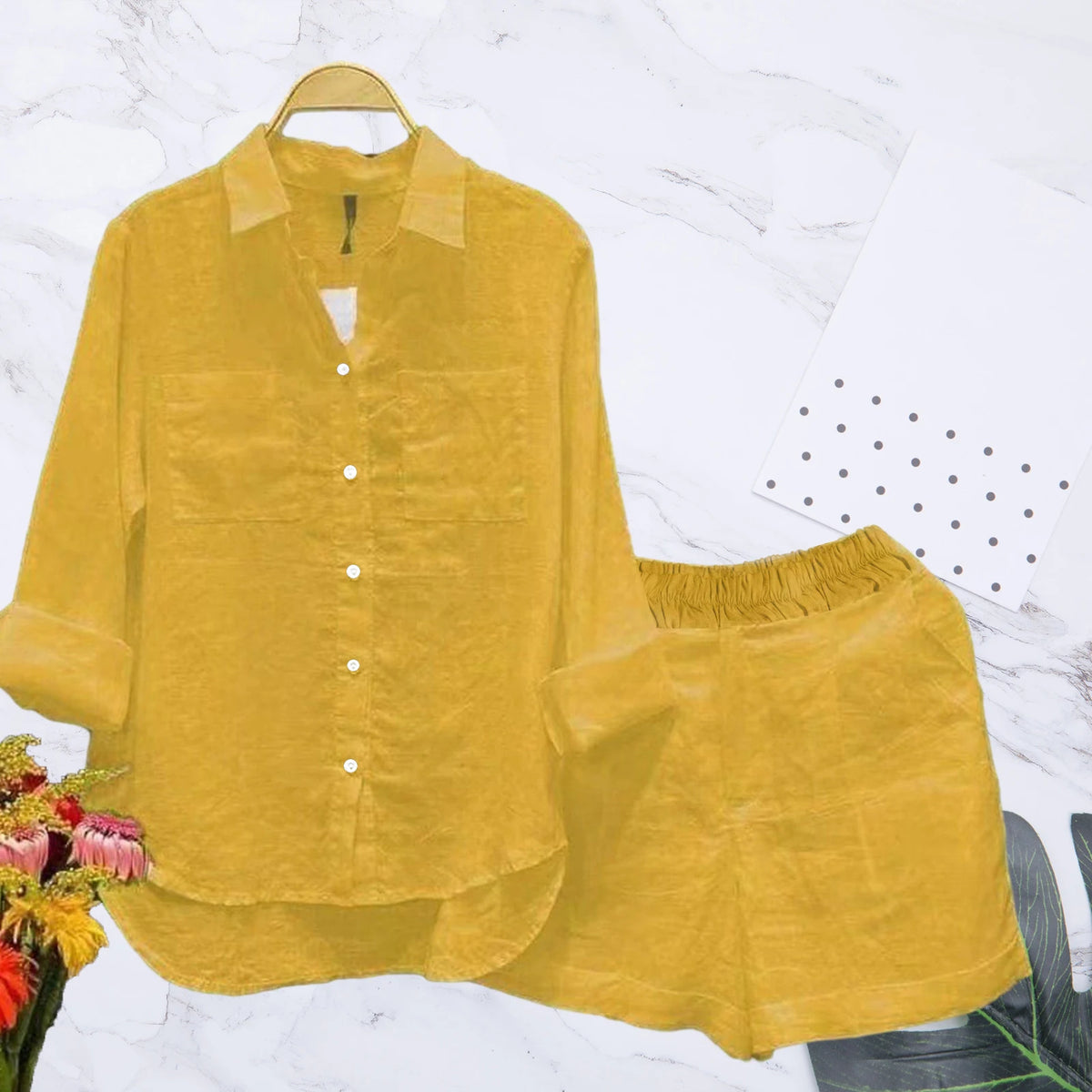 Fashion 2 Piece Sets Women Elegant Slim Long Sleeve Irregular Top With High Waist Shorts Set Streetwear