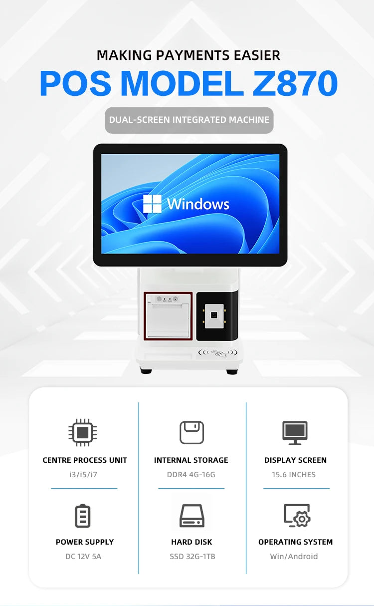 Flexy Retail POS Machine All-in-One Touch Screen Android/Linux System for Retail Businesses