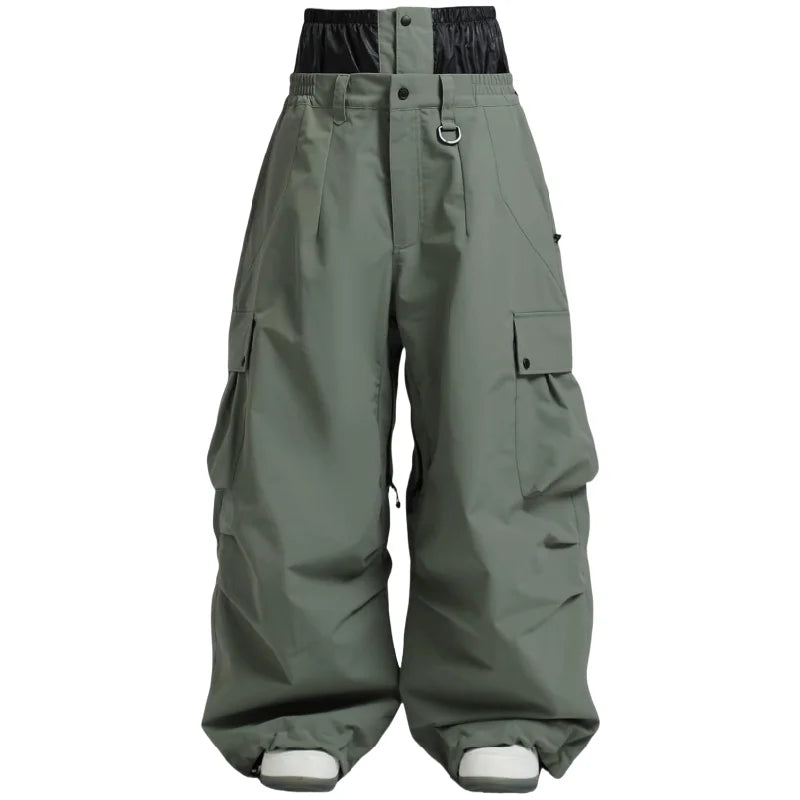 GSOU SNOW 2025 Loose Skiing Pants Snowboard Sport Trousers Outdoor Waterproof Windproof Ski Wear Winter Warm Female Ski Britches