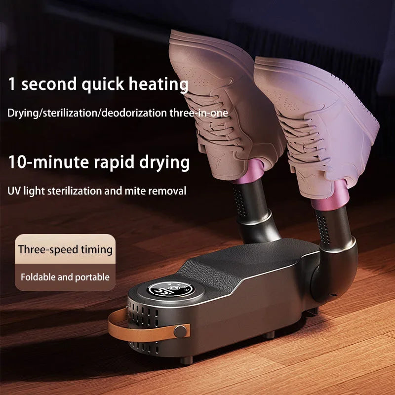 Intelligent Shoe Dryer Purple Light Deodorizing Portable Foldable Dryer Timer Autumn Winter Home Electric Foot Boot Dryer 2026