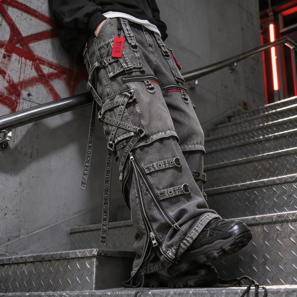 Hip Hop Complex Heavy Industry Workwear Jean Casual Denim Pants High Waist Straight Wide Leg Jeans Harajuku Y2k Men Women Jeans