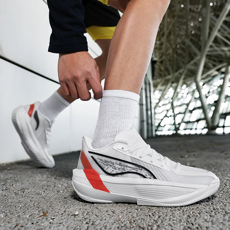 High Quality Basketball Sneakers For Men Fashion White Fluorescent Basketball Shoes Women Professional Design Men's Sports Shoes