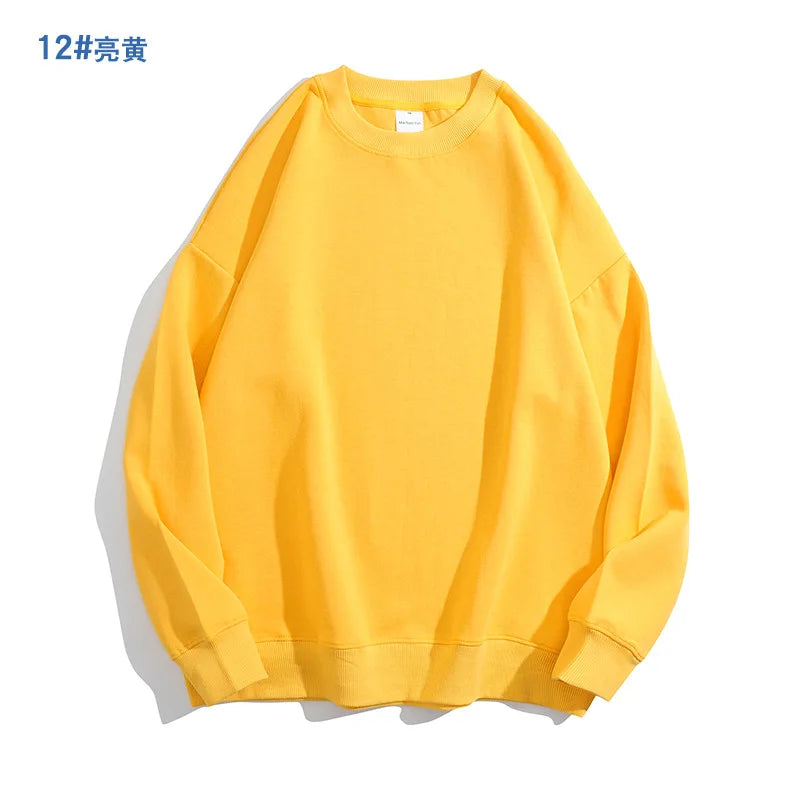 Spring Oversize Sweatshirts for Women O Neck Cotton Solid Hoodie Long Sleeve Tops Loose Women's Pullovers Fashion Streetwear