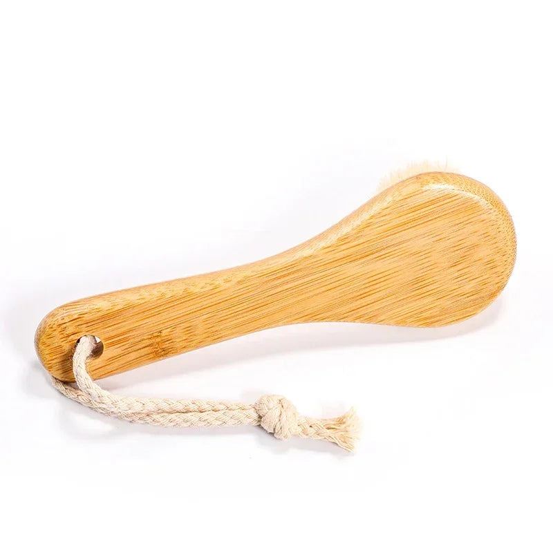 Beauty Skin Care Brush Face Cleansing Brush Soft Natural Bamboo Hair Facial Cleansing Massage Portable Wash Deep Clean Face
