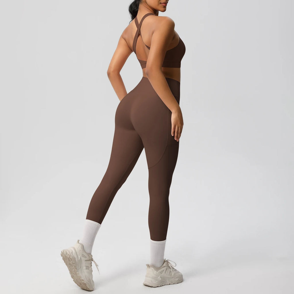 Yoga Suit Sports Set Womens Sportswear Sports Women's Yoga Bra Tummy Control Slimming Booty Leggings Women's Tracksuit