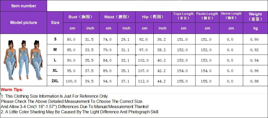 FAGADOER Fashion Hollow-out Bodycon Denim Jumpsuit Women Spaghetti Strap Tassel Patchwork Rompers Female Streetwear Overalls New