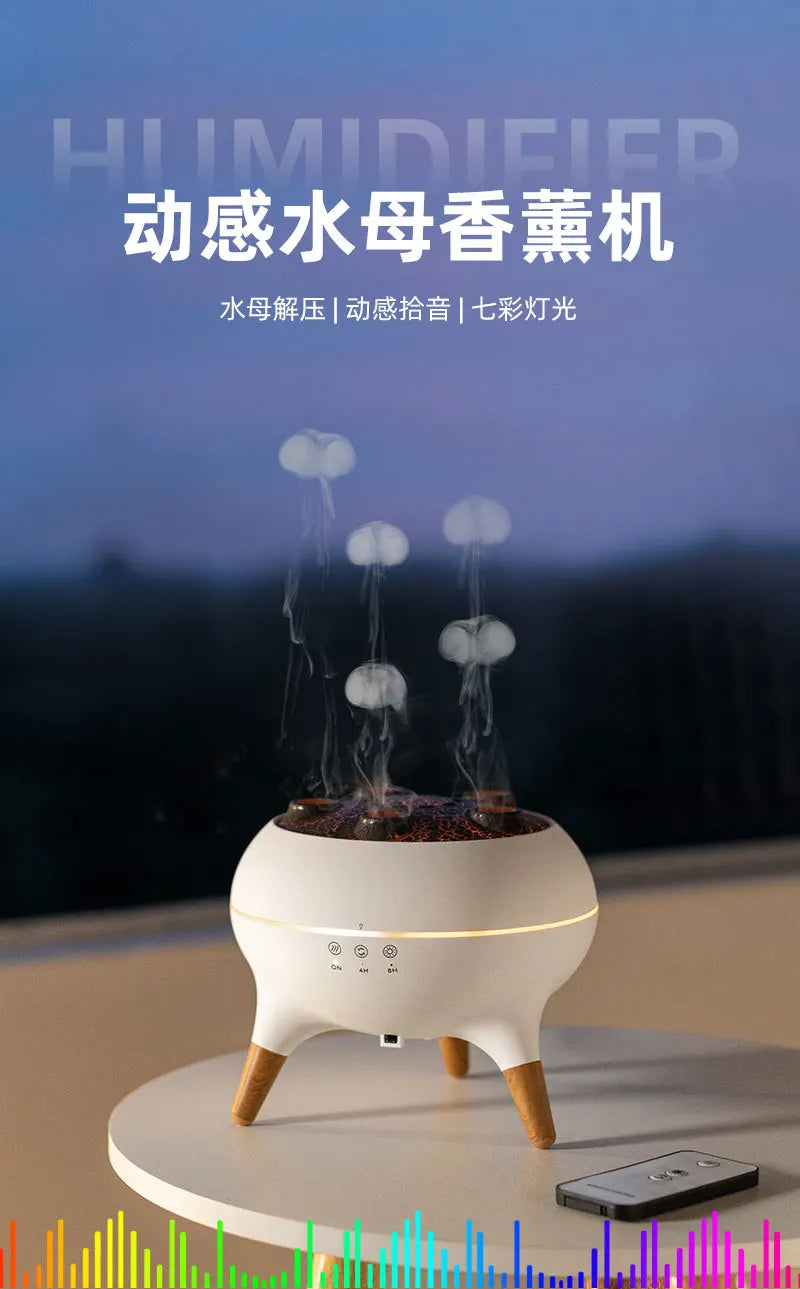 Water Drop Essential Oil Aromatherapy Machine Household Heavy Fog Volume Remote Control Timing Ultrasonic Atomizing Humidifier