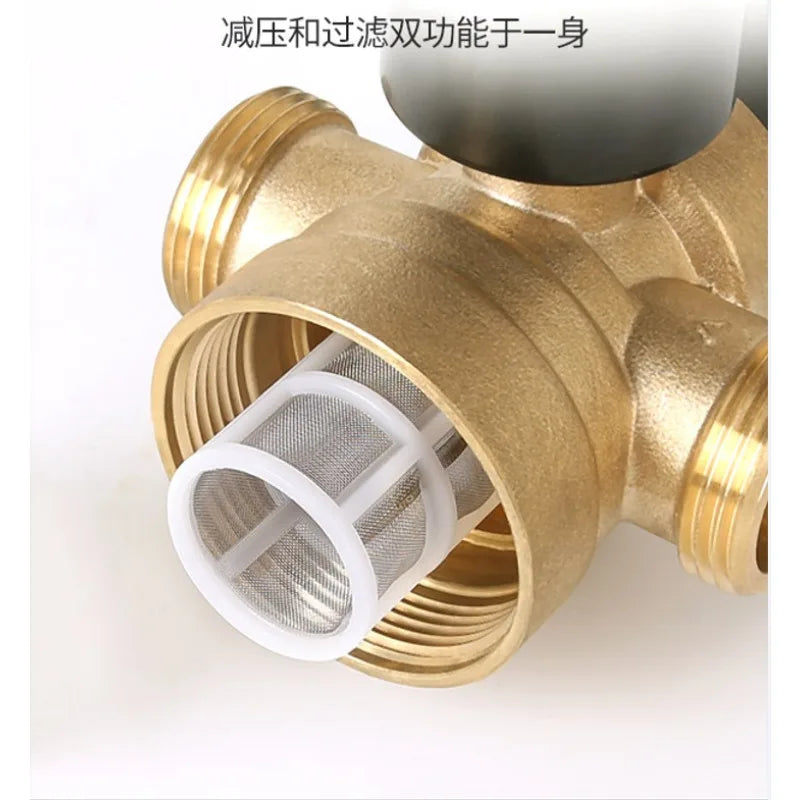 Adjustable Water Pressure Reducer Valve with Filter