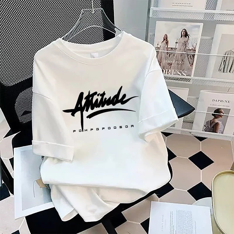 Loose Cotton Short Sleeve T-Shirt plus Size Men's Style Summer Top Comfortable Breathable Bottoming Shirt for plus Size Women