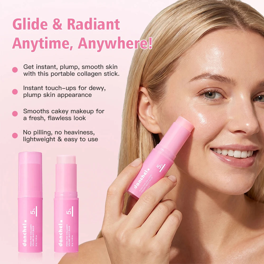 2pcs Salmon PDRN Pink Peptide Facial Serum & PDRN Pink Collagen Volume Multi Balm Deep Hydration Moisturization Plump Skin Care