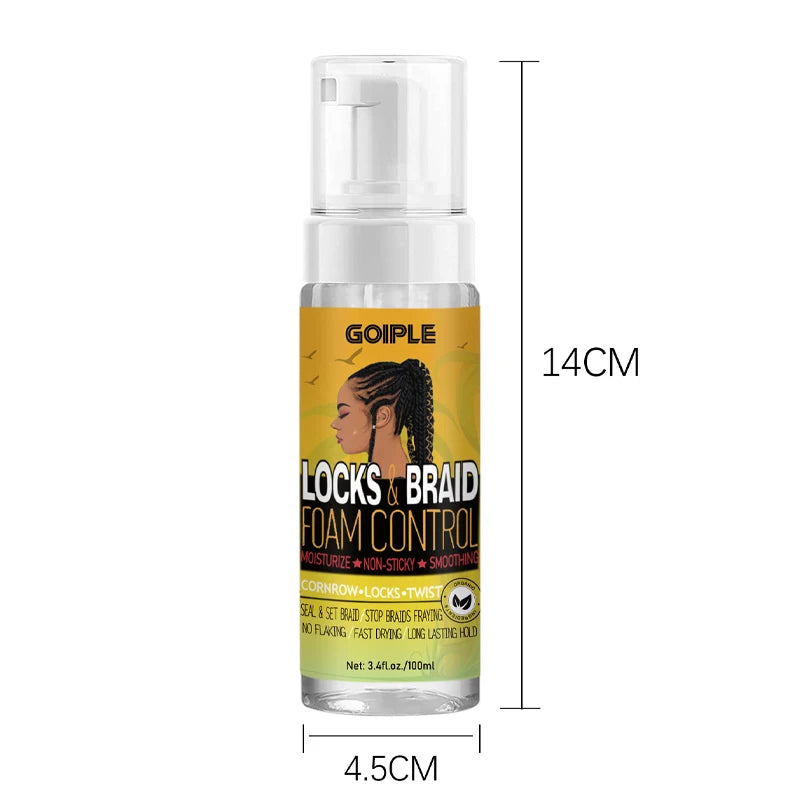 Braiding Gel Strong Hold Neat Braid Gel Hair Braid Gel for Braids Hair Mousse for Braids Styling Product Braid Mousse