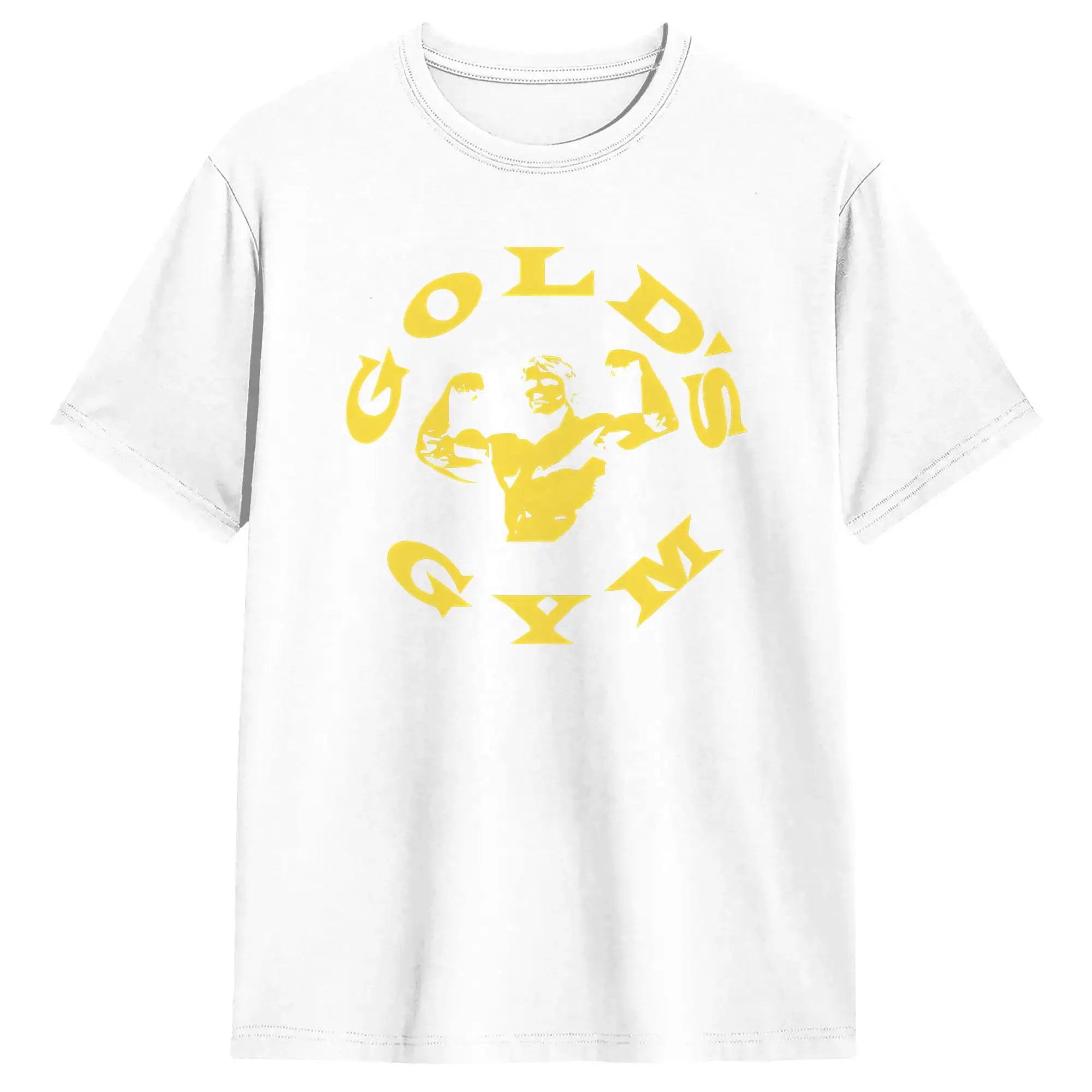 Men T-Shirts Arnold Schwarzenegger Golds Gym Casual 100% Cotton Tees Short Sleeve  T Shirt Crew Neck Tops 6XL